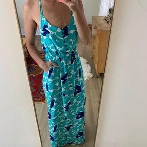 Yumi Kim - Silk Maxi Dress - Aqua Print